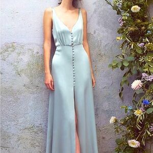 Silk Maxi dress size S, color: smoke grey